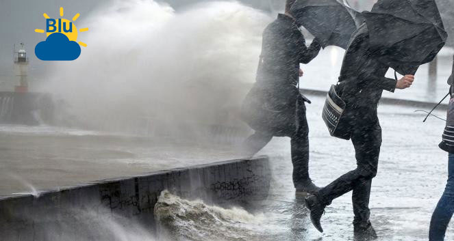 Peggioramento delle condizioni meteo con venti intensi fino a 80 km/h e mare mosso.